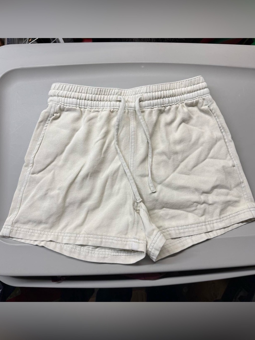 H&M Cream Drawstring Shorts